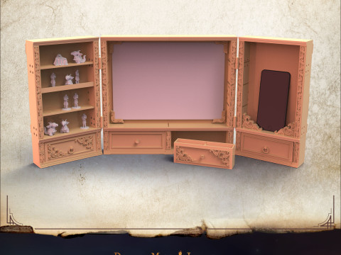 DM Inventory Miniature Display - Small DM Screen 3D Print Model