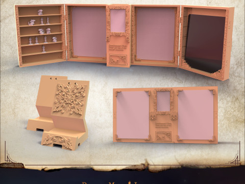 DMs Inventory Big DM Screen 3D Принт Модель