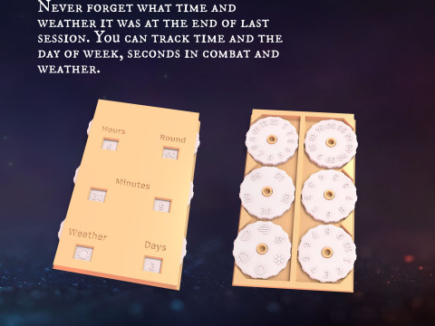 DM Inventory Time Weather Tracker 3D Принт Модель