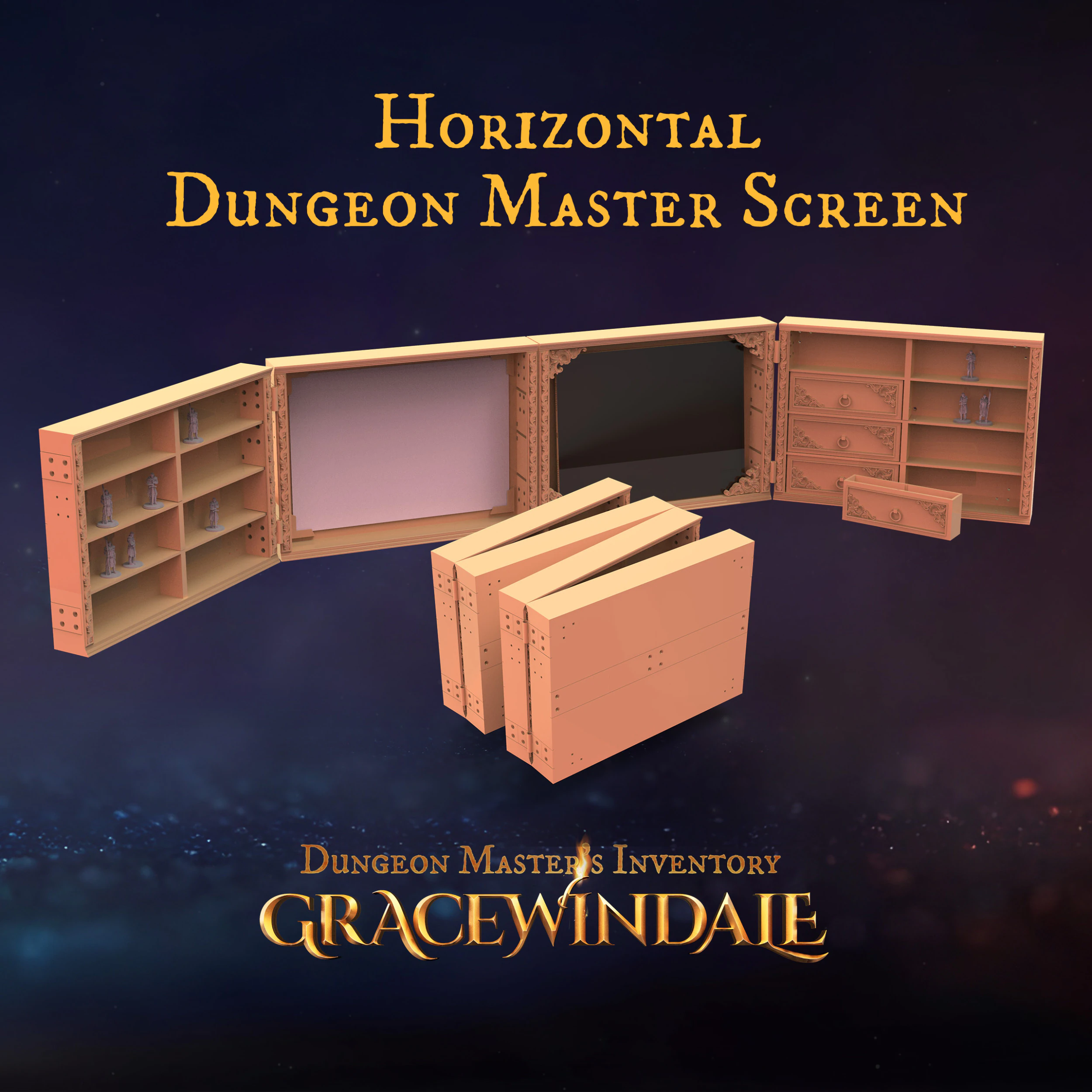 DM Inventory Horizontal Screen 3D Print Model .c4d .max .obj .3ds .fbx .stl .blend 