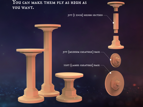 DM Inventory Height Bases 3D Принт Модель
