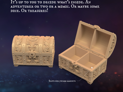 DM Inventory Miniature Chest 3D Принт Модель