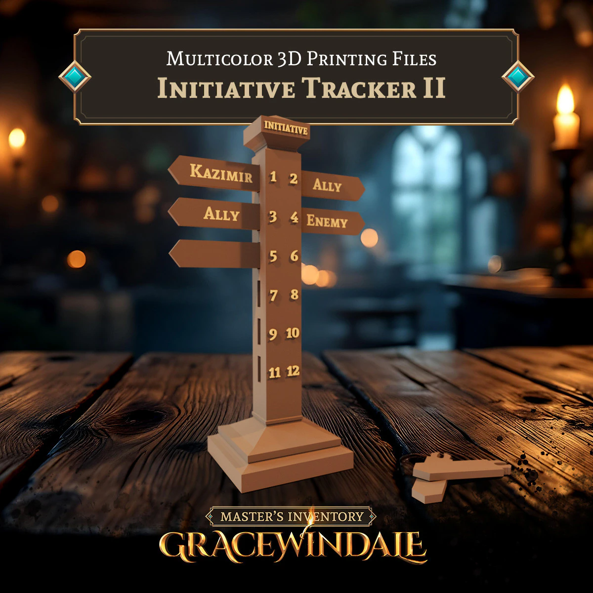 Indicatore di iniziativa II Modello di stampa 3D .c4d .max .obj .3ds .fbx .stl .blend 