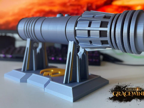 Knights Scroll Holder 3D Print Model