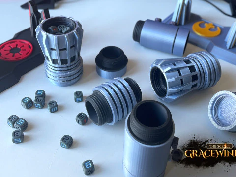 Knights Scroll Holder 3D Print Model