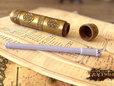 Scribes Scroll Holder 3D 프린트 모델