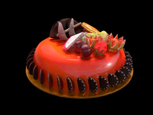 フルーツケーキ 3Dモデル