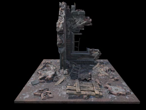 Damaged House 3D Model