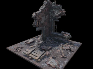 Damaged House 3D Model