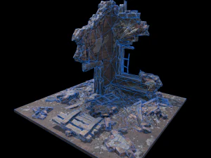 Damaged House 3D Model