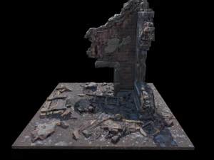 Damaged House 3D Model