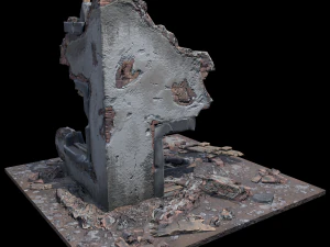 Damaged House 3D Model
