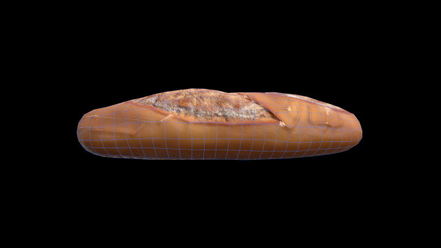 Bread 3D Model .c4d .max .obj .3ds .fbx .stl .blend