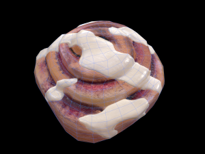 Bun BlueBerry 3D Модель