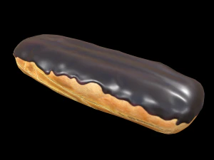 Chocolate Eclair 3D Model