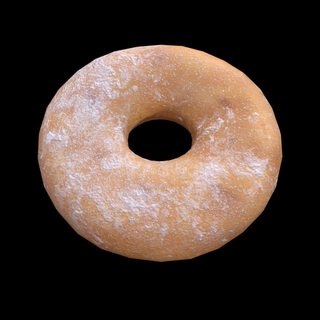 Doughnut 3D Model .c4d .max .obj .3ds .fbx .stl .blend 