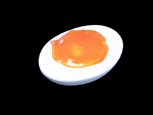 Oeuf mi-cuit Modèle 3D