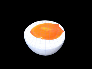 Oeuf mi-cuit Modèle 3D