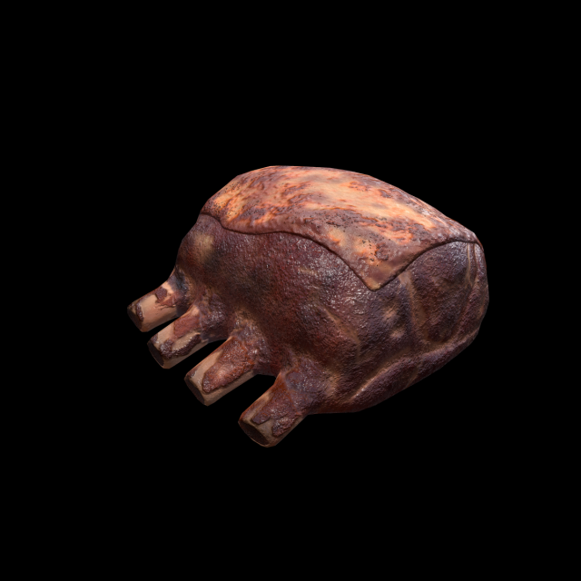 Beef RibsGrilled 3D Model .c4d .max .obj .3ds .fbx .stl .blend 