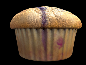 Blueberry Muffin 3D Model