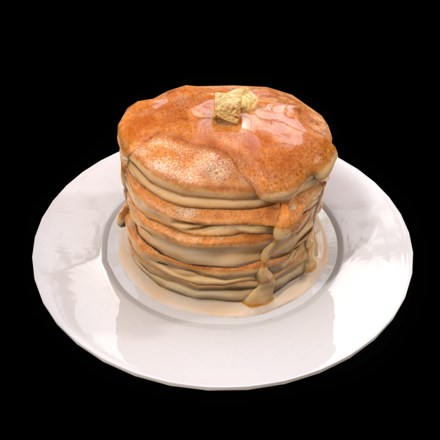 Pancake 3D Modell .c4d .max .obj .3ds .fbx .stl .blend