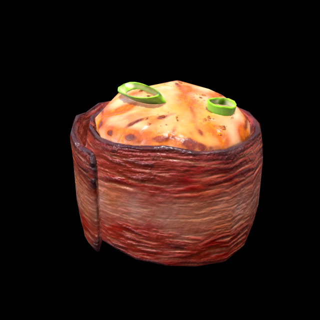 Scallop Bacon Model 3D .c4d .max .obj .3ds .fbx .stl .blend 