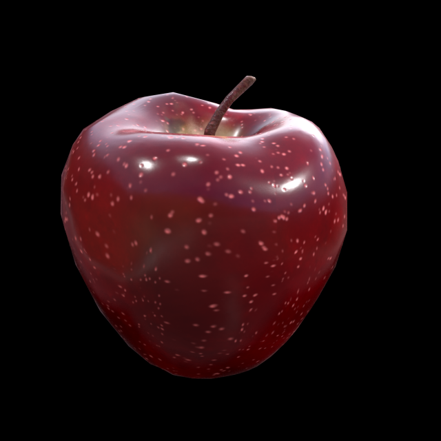 Apple 3D Model .c4d .max .obj .3ds .fbx .stl .blend 
