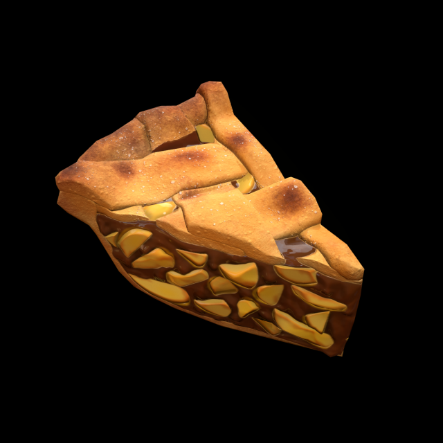 PiePeach Piece Modello 3D .c4d .max .obj .3ds .fbx .stl .blend 