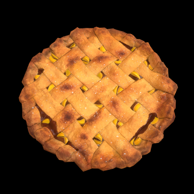 Peach Pie Model 3D .c4d .max .obj .3ds .fbx .stl .blend 