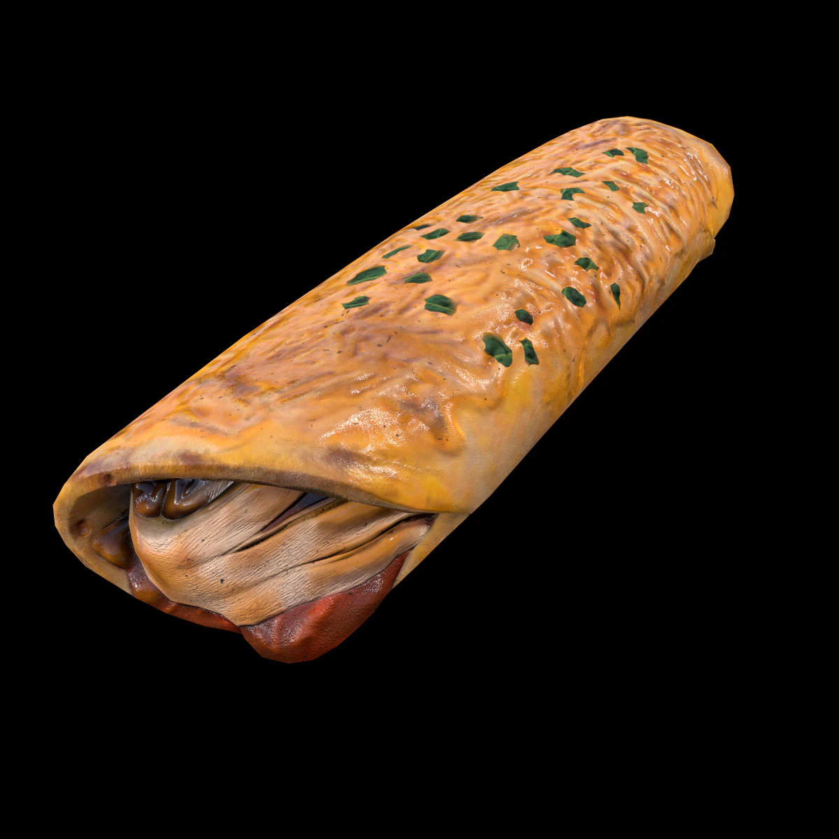 Куряча енчілада 3D Модель .c4d .max .obj .3ds .fbx .stl .blend 