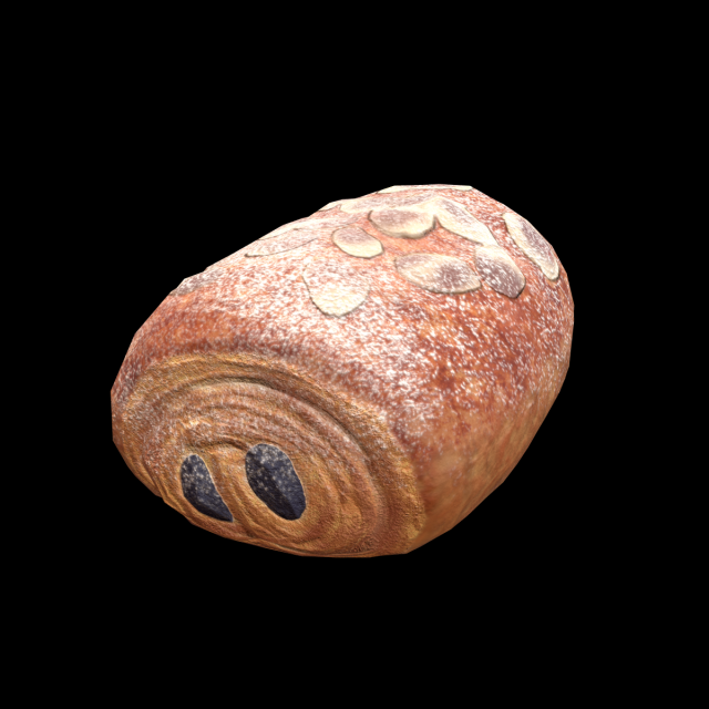 Almond Chocolatine Modello 3D .c4d .max .obj .3ds .fbx .stl .blend 