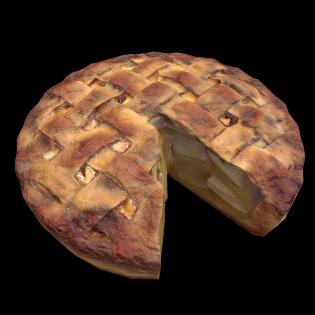 Apple Pie Chart 3Dモデル .c4d .max .obj .3ds .fbx .stl .blend 