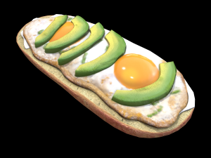 Avocado Mollete Modèle 3D