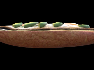 Avocado Mollete 3D Model