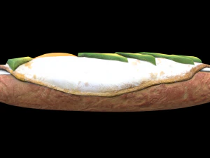 Avocado Mollete 3D Model