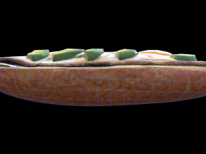 Avocado Mollete 3D Model