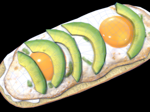 Avocado Mollete 3Dモデル