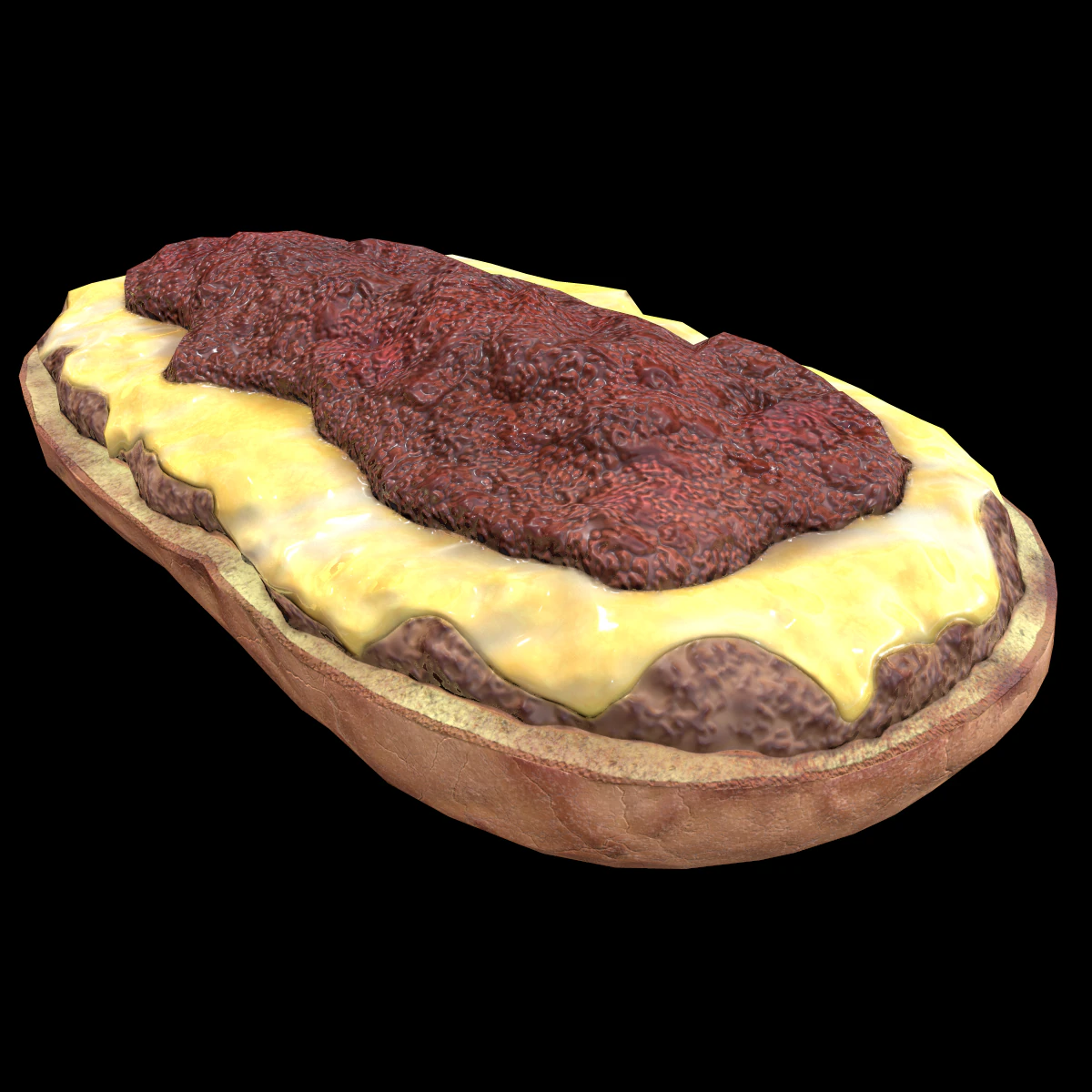 BeanPasteMollete 3D Model .c4d .max .obj .3ds .fbx .stl .blend 