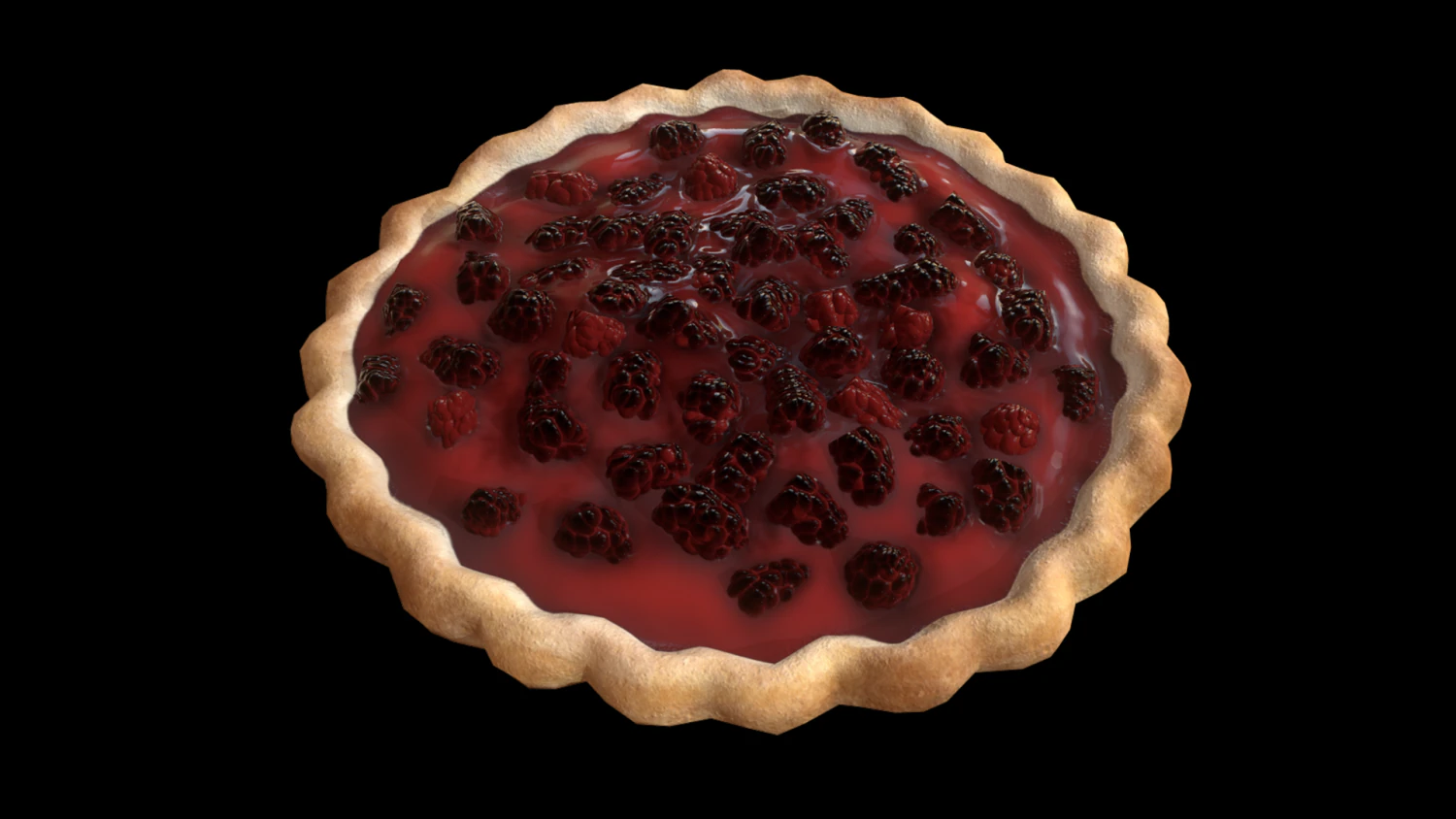 BlackberryPie 3D Model .c4d .max .obj .3ds .fbx .stl .blend 