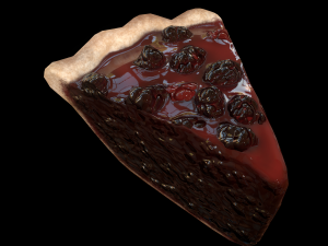 BlackGrassberryPiePiece 3D 模型