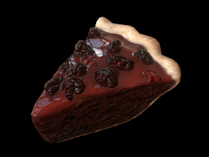BlackGrassberryPiePiece 3D 모델