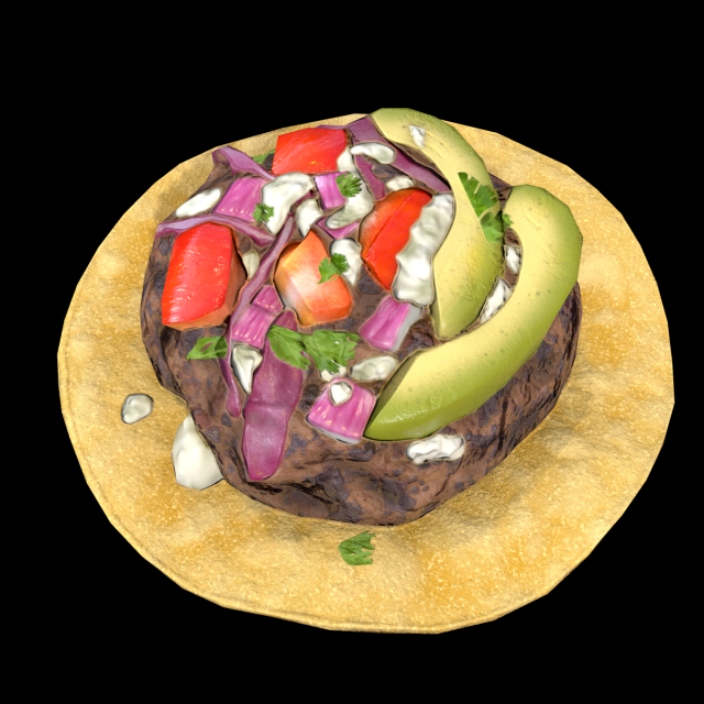 BlackBeanTostada Modello 3D .c4d .max .obj .3ds .fbx .stl .blend 