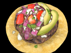 Haricot NoirTostada Modèle 3D