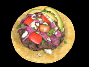 BlackBeanTostada Modello 3D