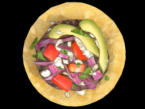 BlackBeanTostada Modello 3D