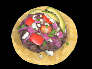 BlackBeanTostada Modello 3D