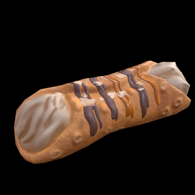 CannolisCaramel 3D Модель .c4d .max .obj .3ds .fbx .stl .blend 