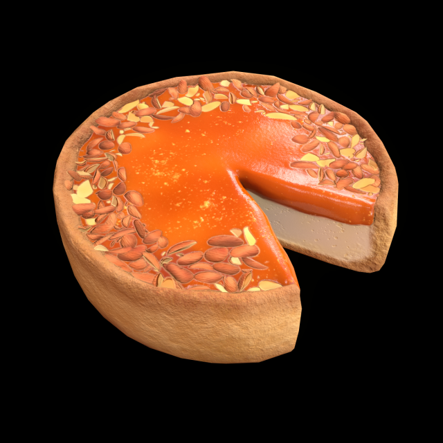 CheesecakeCaramelChart 3D Model .c4d .max .obj .3ds .fbx .stl .blend 