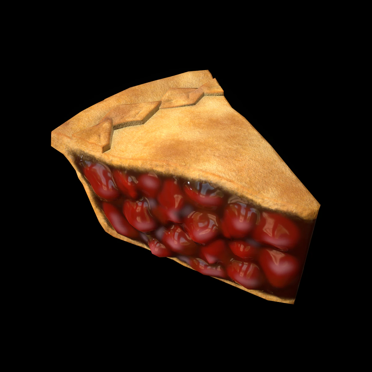 CherryPiePiece 3D Model .c4d .max .obj .3ds .fbx .stl .blend 