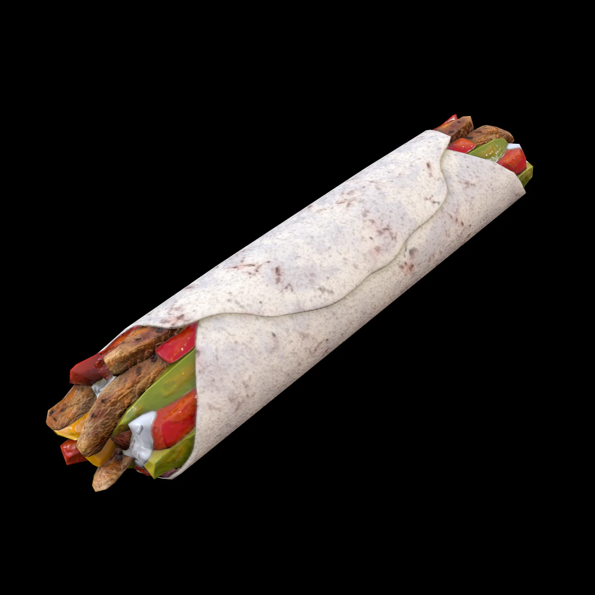 ChickenFajita 3D Model .c4d .max .obj .3ds .fbx .stl .blend